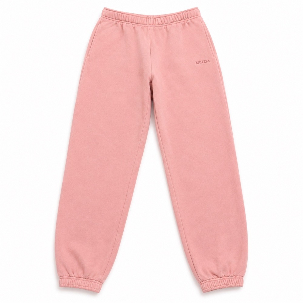 Aritzia Cozy Fleece Mega Sweatpants Pink High Waisted Joggers Small Comfy